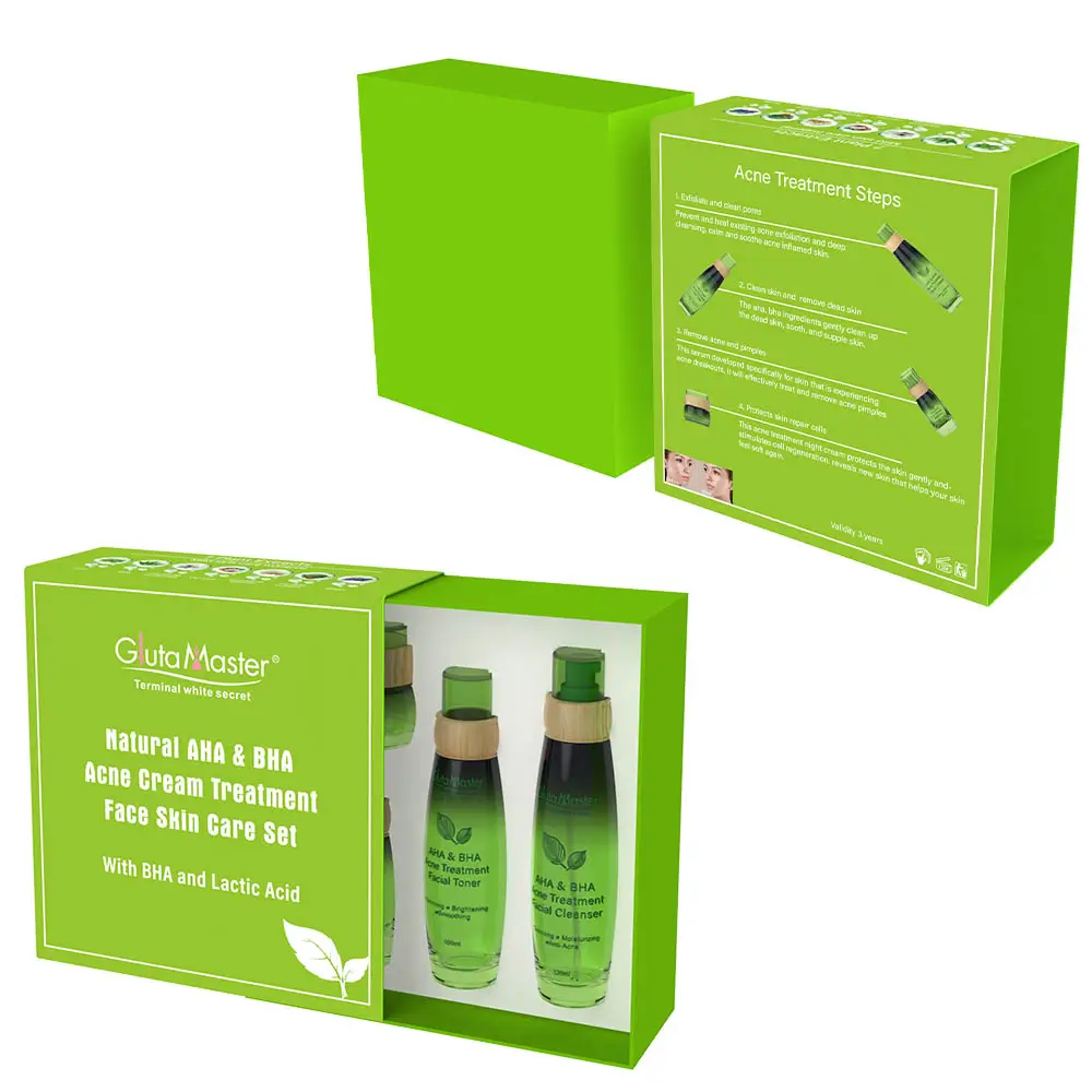 Private Label Customized Skin Care Set for Acne Treatment, Exfoliation