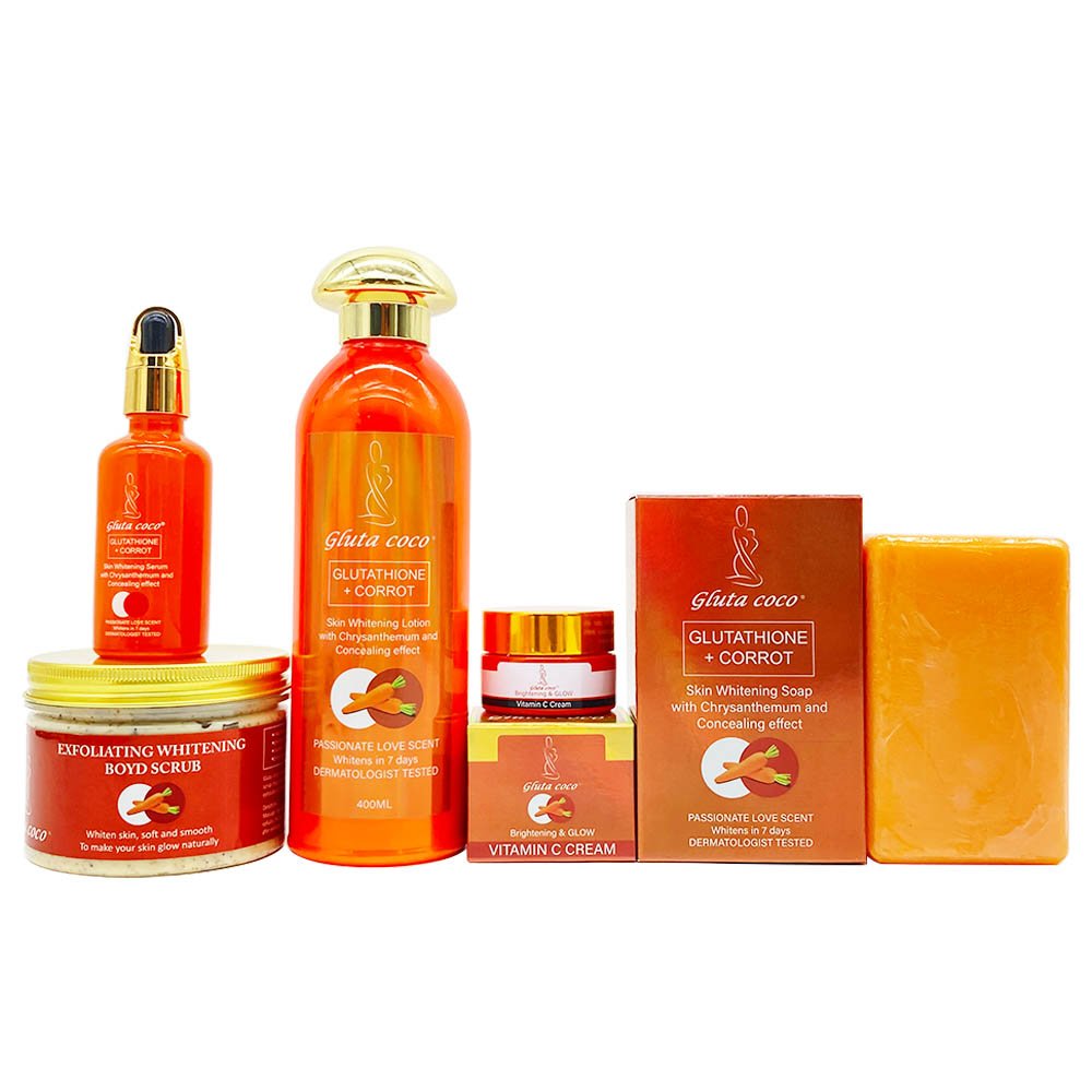 Gluta Master Carrot Whitening Brightening Blemish Removal Skin Care Set Customized Wholesale OEM